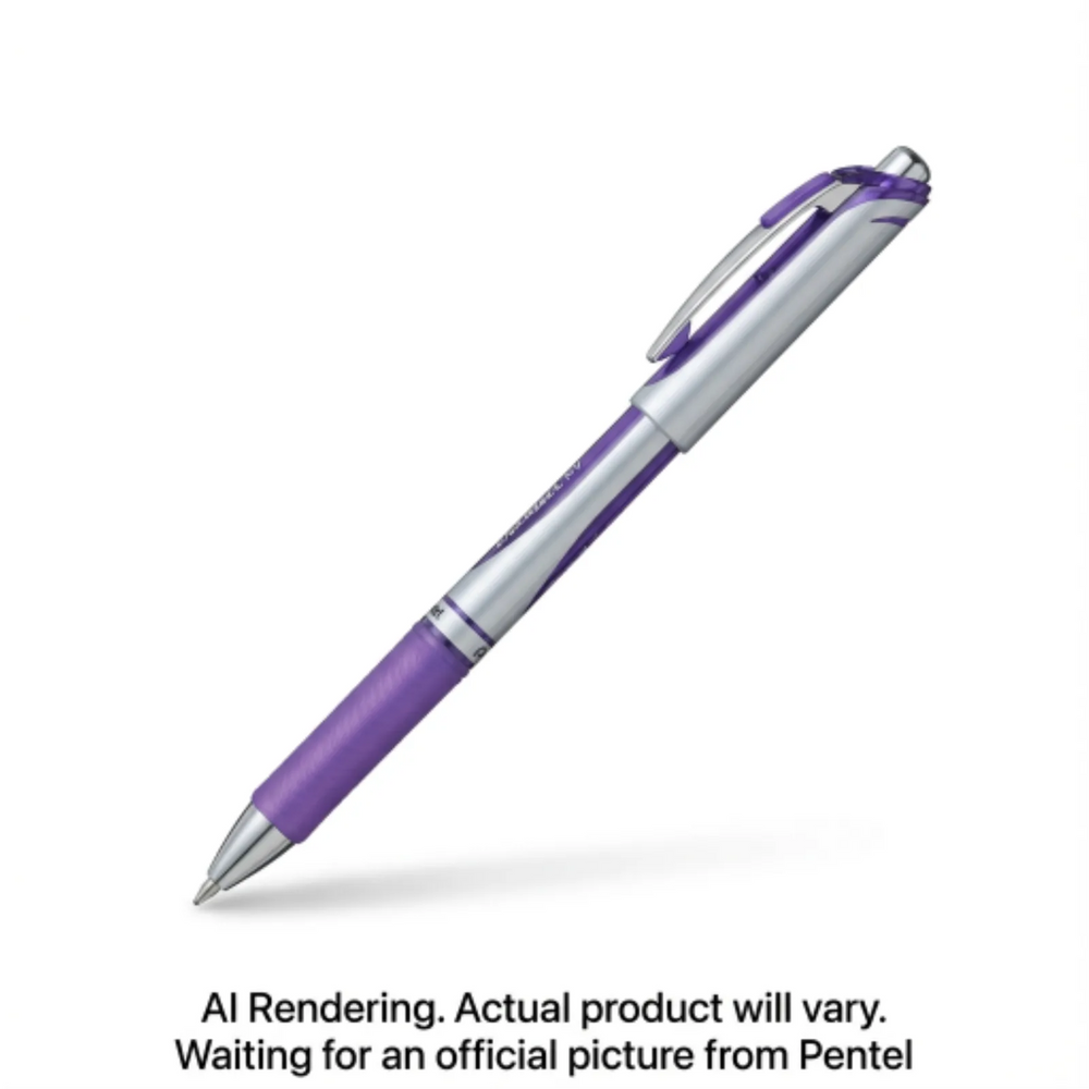 EnerGel Liquid Gel Pen, (0.7mm) Metal Tip, Capped, Violet Ink