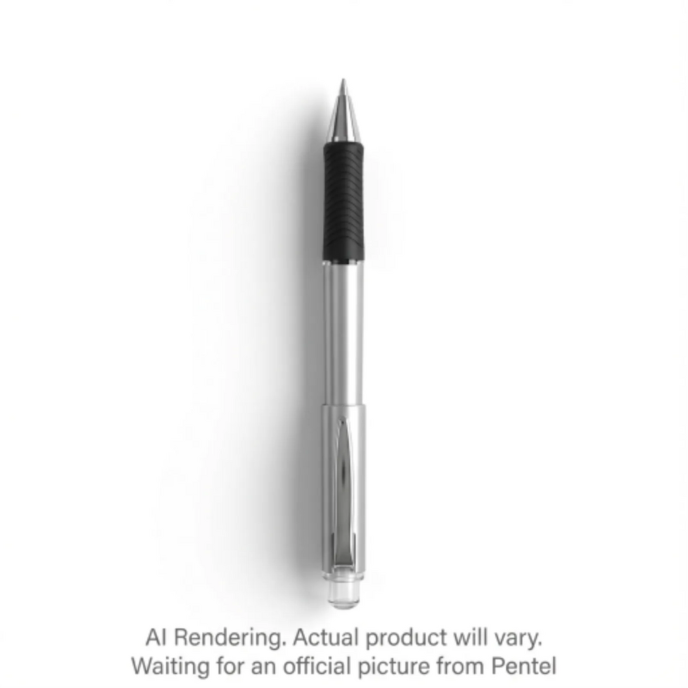 EnerGel Liquid Gel Pen, (0.7mm) Metal Tip, Capped, Black Ink