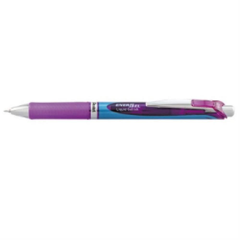 EnerGel Retractable Liquid Gel Pen, (0.5mm) Needle Tip, Violet Ink