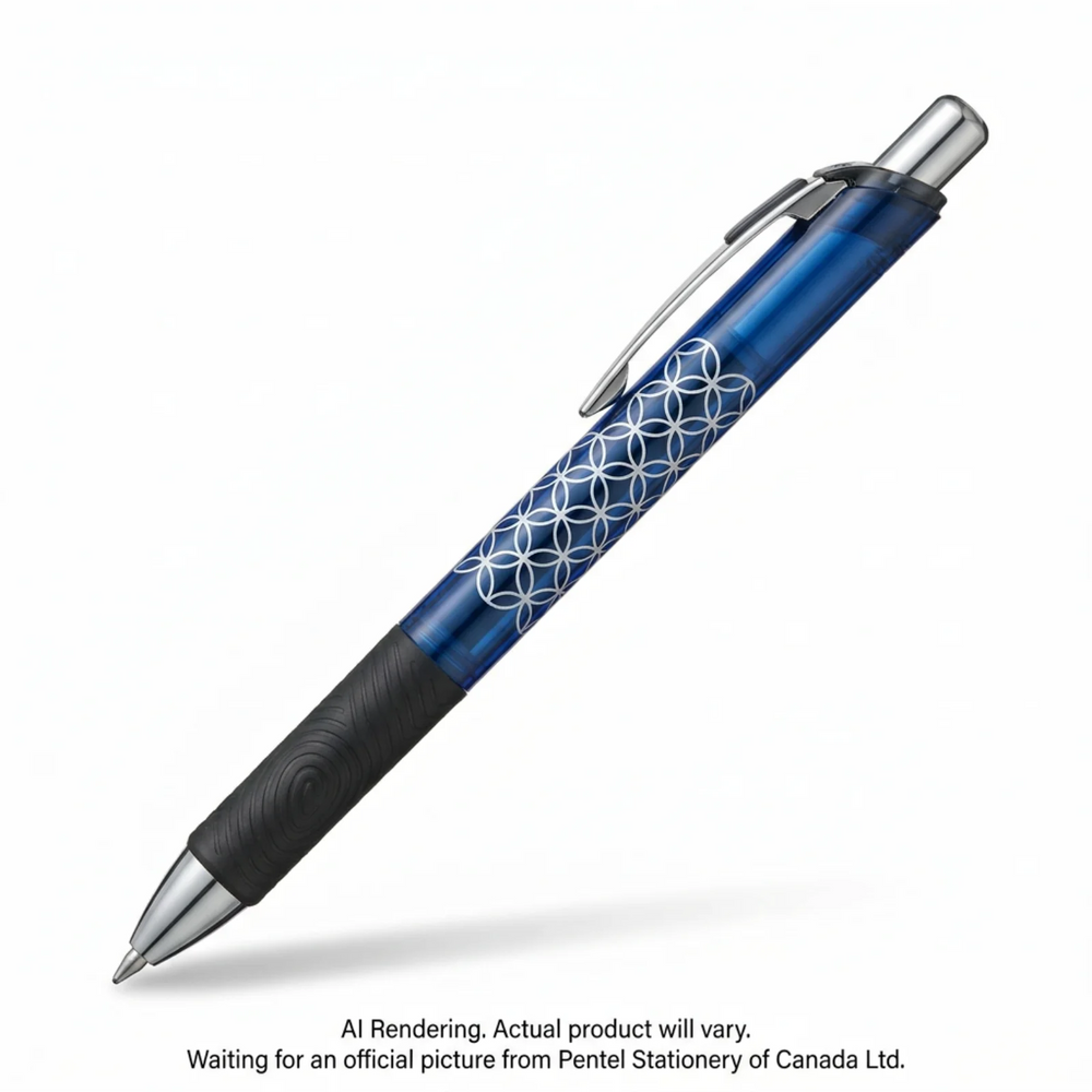 Pentel EnerGel Limited Edition Edo-Kiriko #6 (0.5mm) Metal Tip, Blue Ink