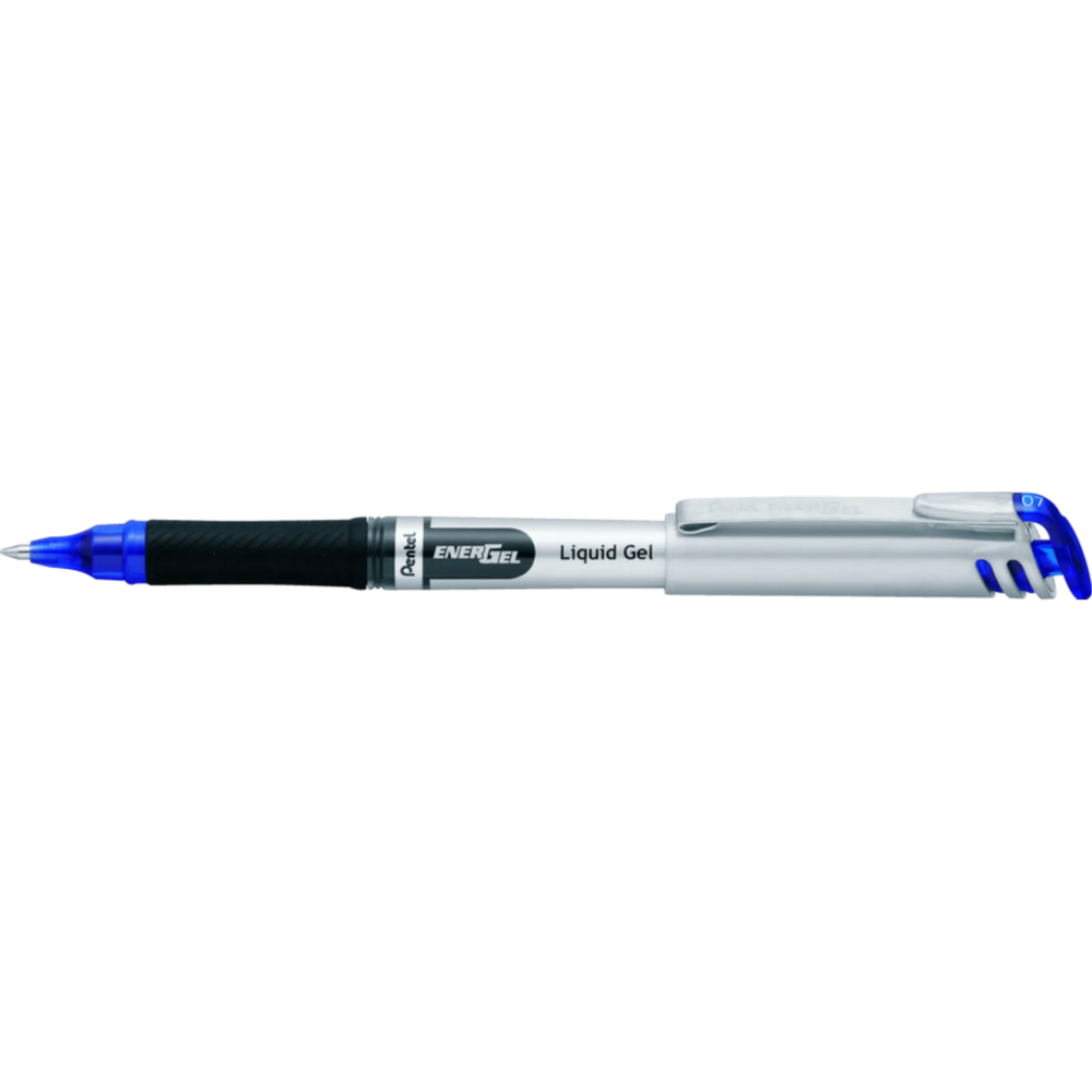EnerGel Liquid Gel Pen, (0.7mm) Metal Tip, Capped, Blue Ink