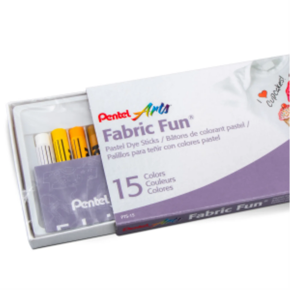 Pentel Arts Fabric Fun Pastels - 15 Colour Set