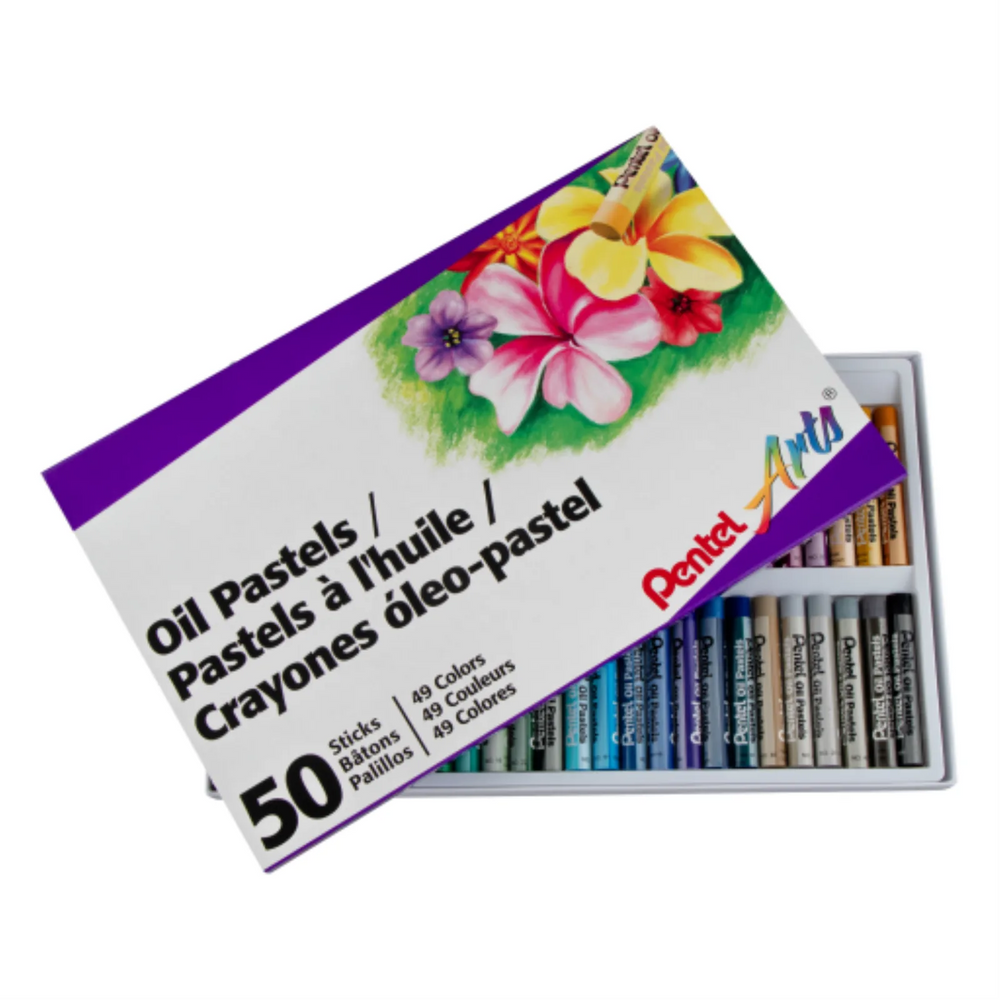 Pentel Arts Oil Pastels - 50 Colour Set