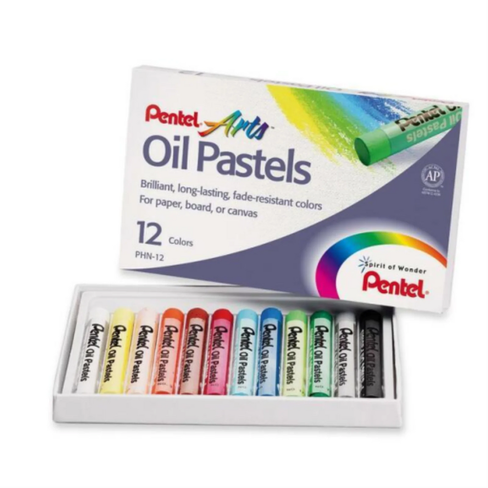 Pentel Arts Oil Pastels - 12 Colour Set