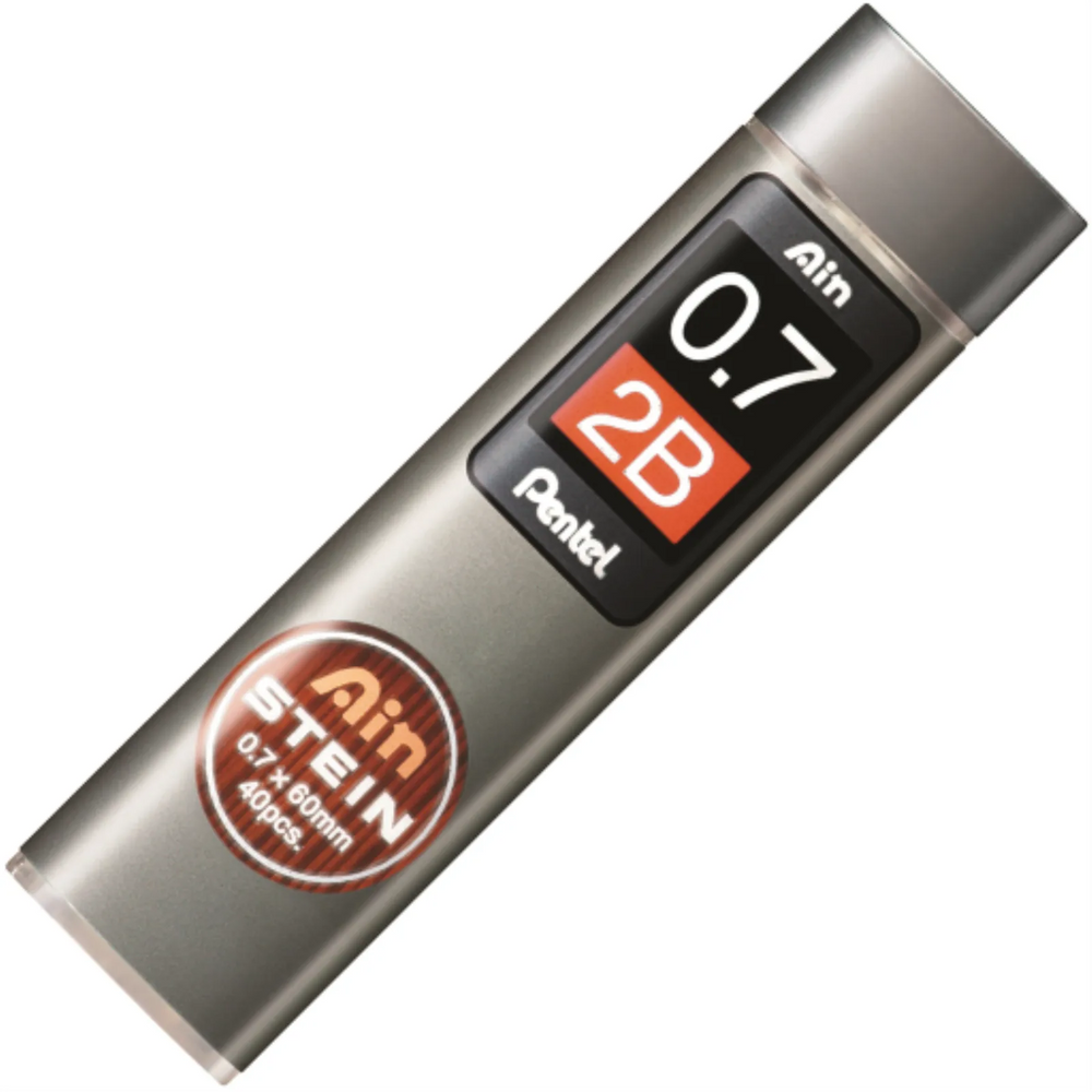 Ain Stein Lead Refill (0.7mm), 2B, 40 Leads per Tube