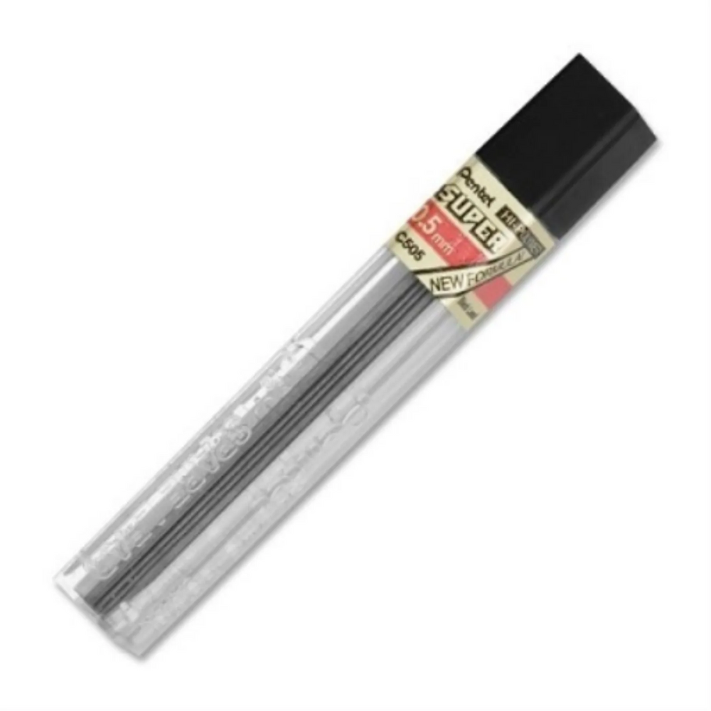 Hi-Polymer Super Lead Refill (0.5mm), F, 12 Leads per Tube
