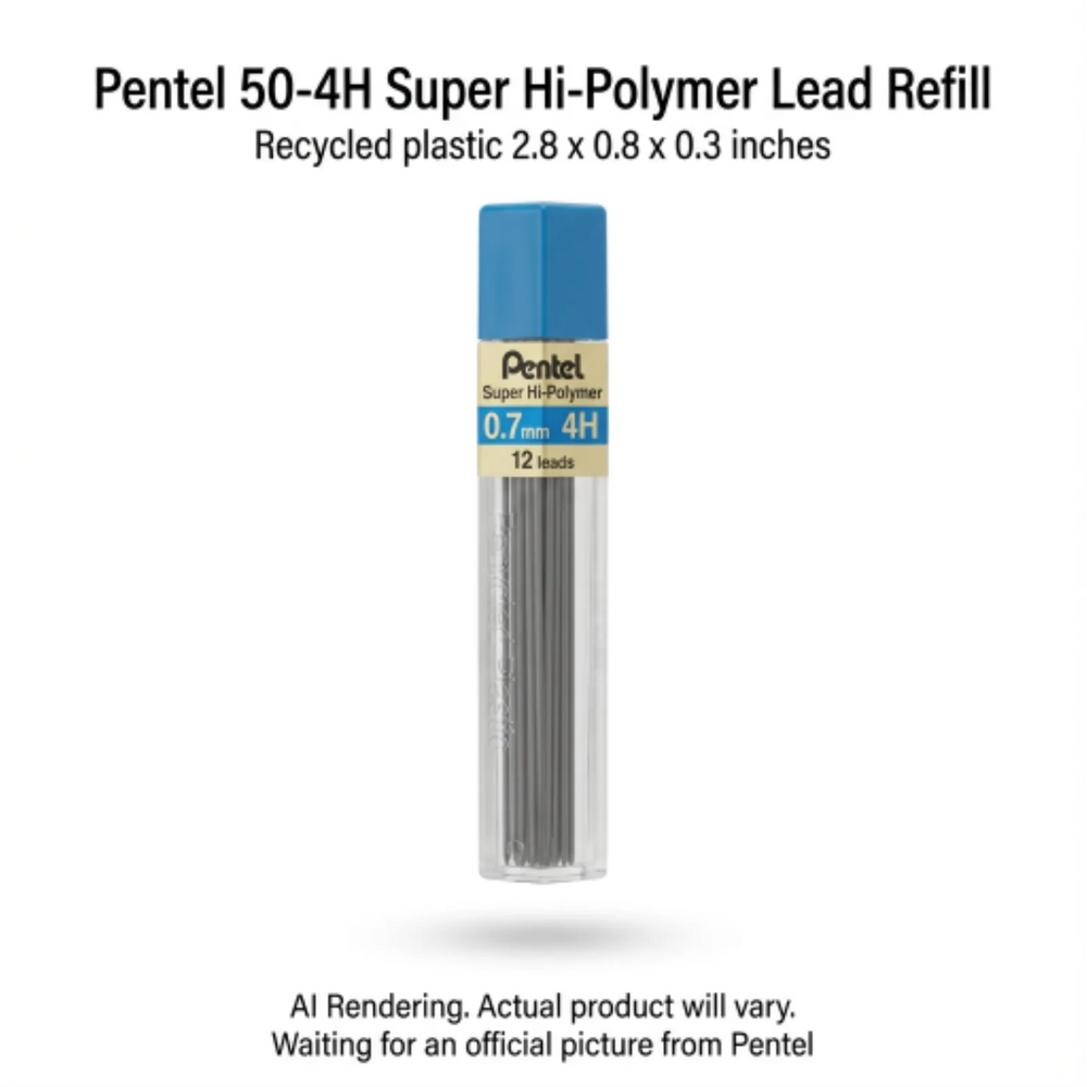 Super Hi-Polymer Lead Refill (0.7mm), 4H, 12 Leads per Tube