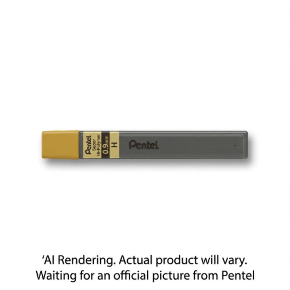 Super Hi-Polymer Lead Refill (0.9mm), H, 15 Leads per Tube