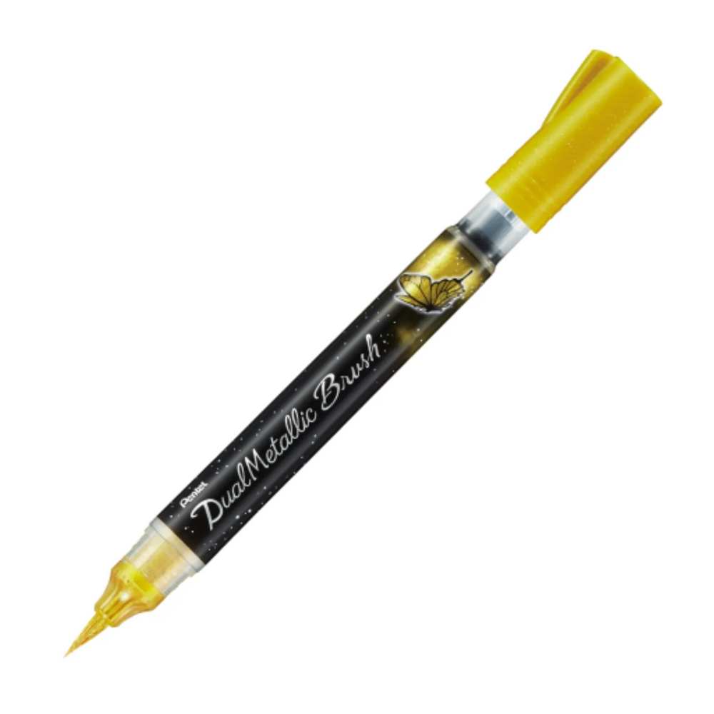 Dual Metallic Brush, Metallic Gold, 1PC Pack