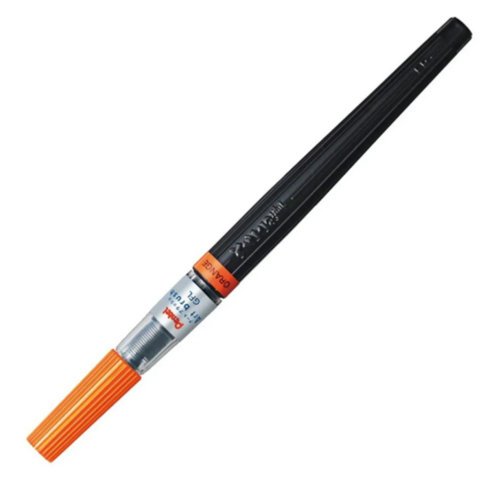 Pentel Arts Colour Brush 1PC Pack, Orange Ink