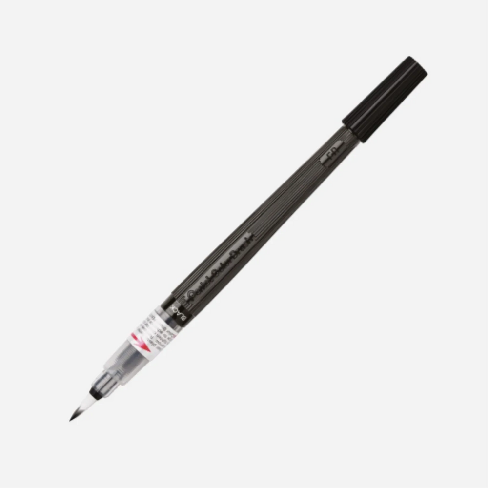 Pentel Arts Colour Brush 1PC Pack, Black Ink