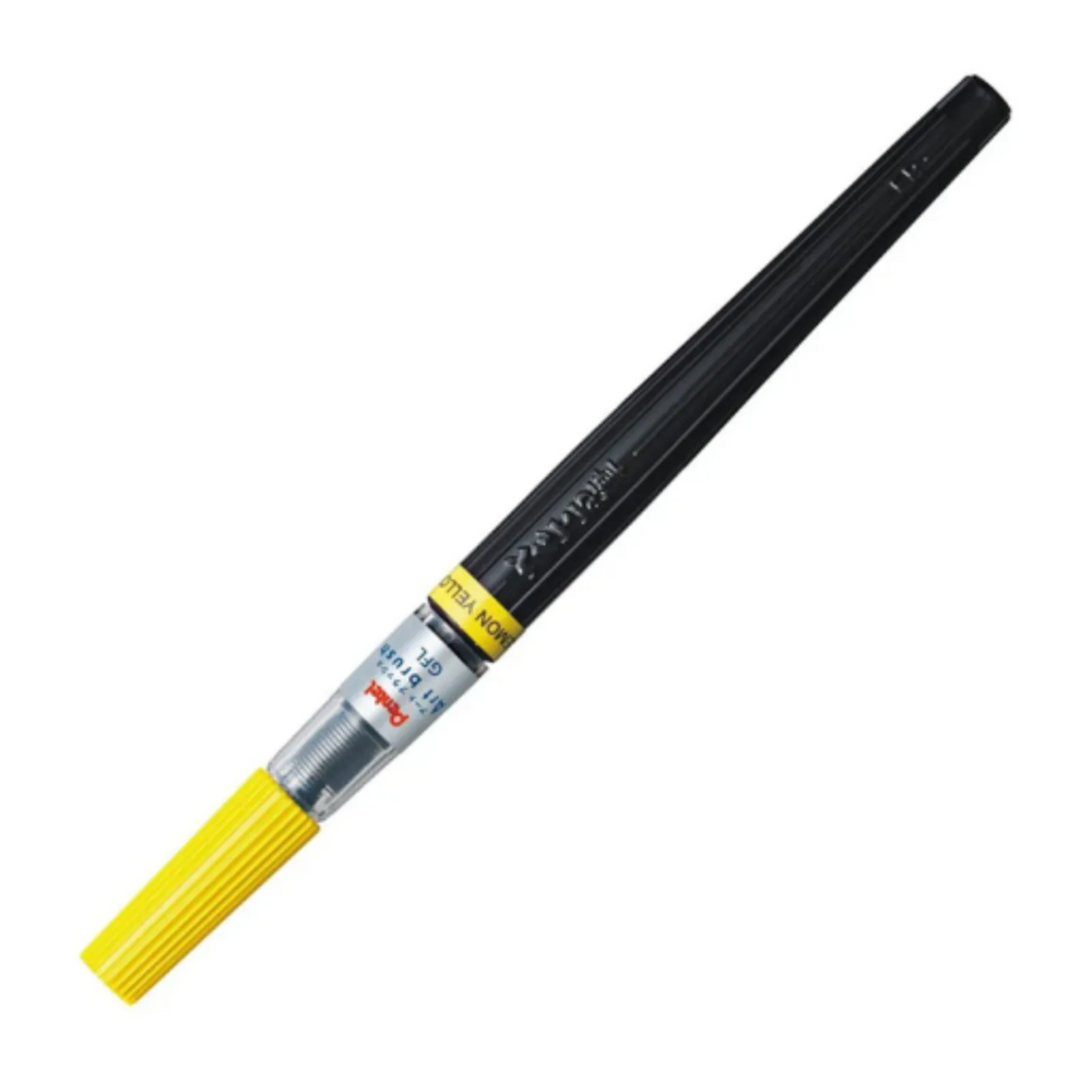 Pentel Arts Colour Brush 1PC Pack, Lemon Yellow Ink