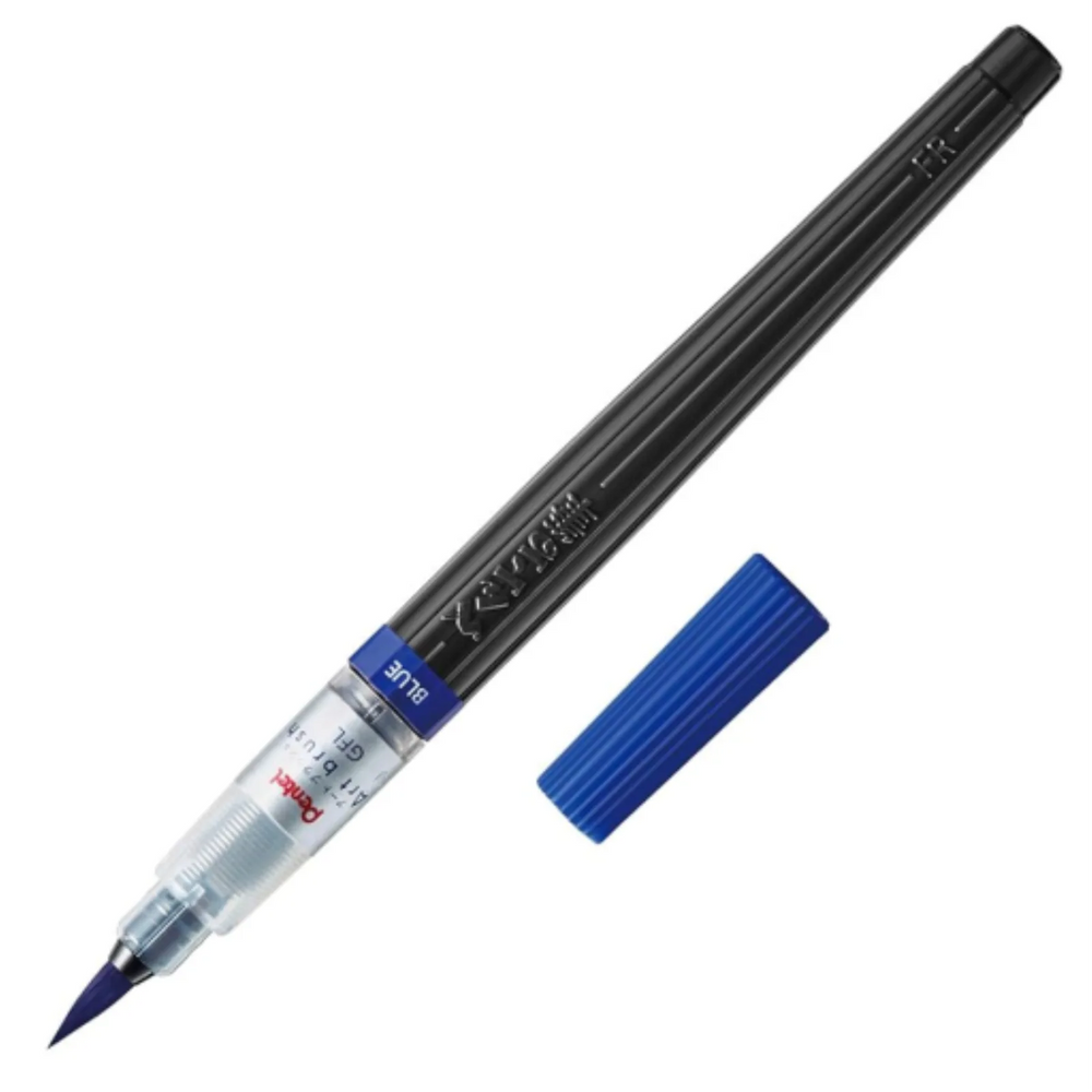 Pentel Arts Colour Brush 1PC Pack, Blue Ink