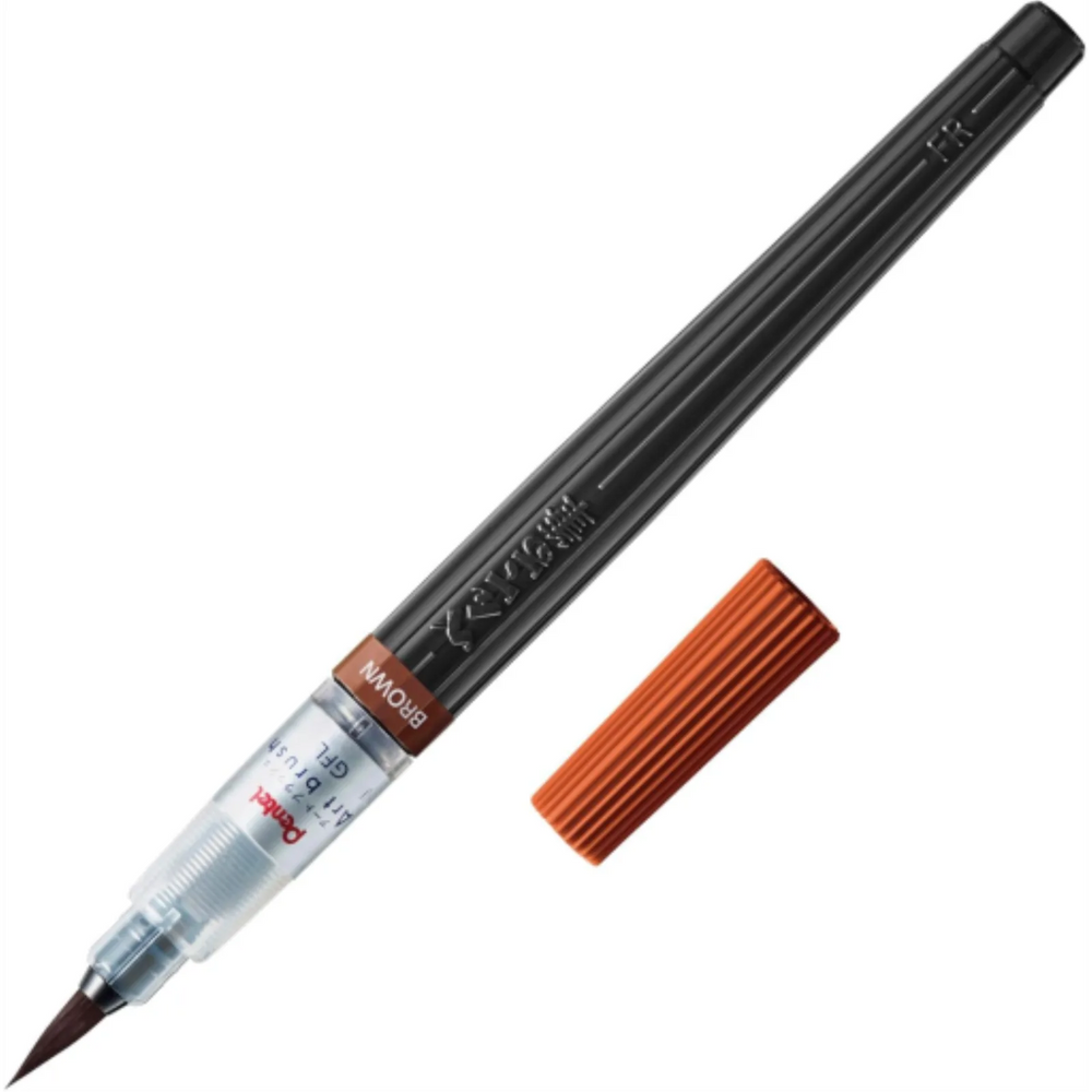 Pentel Arts Colour Brush 1PC Pack, Brown Ink