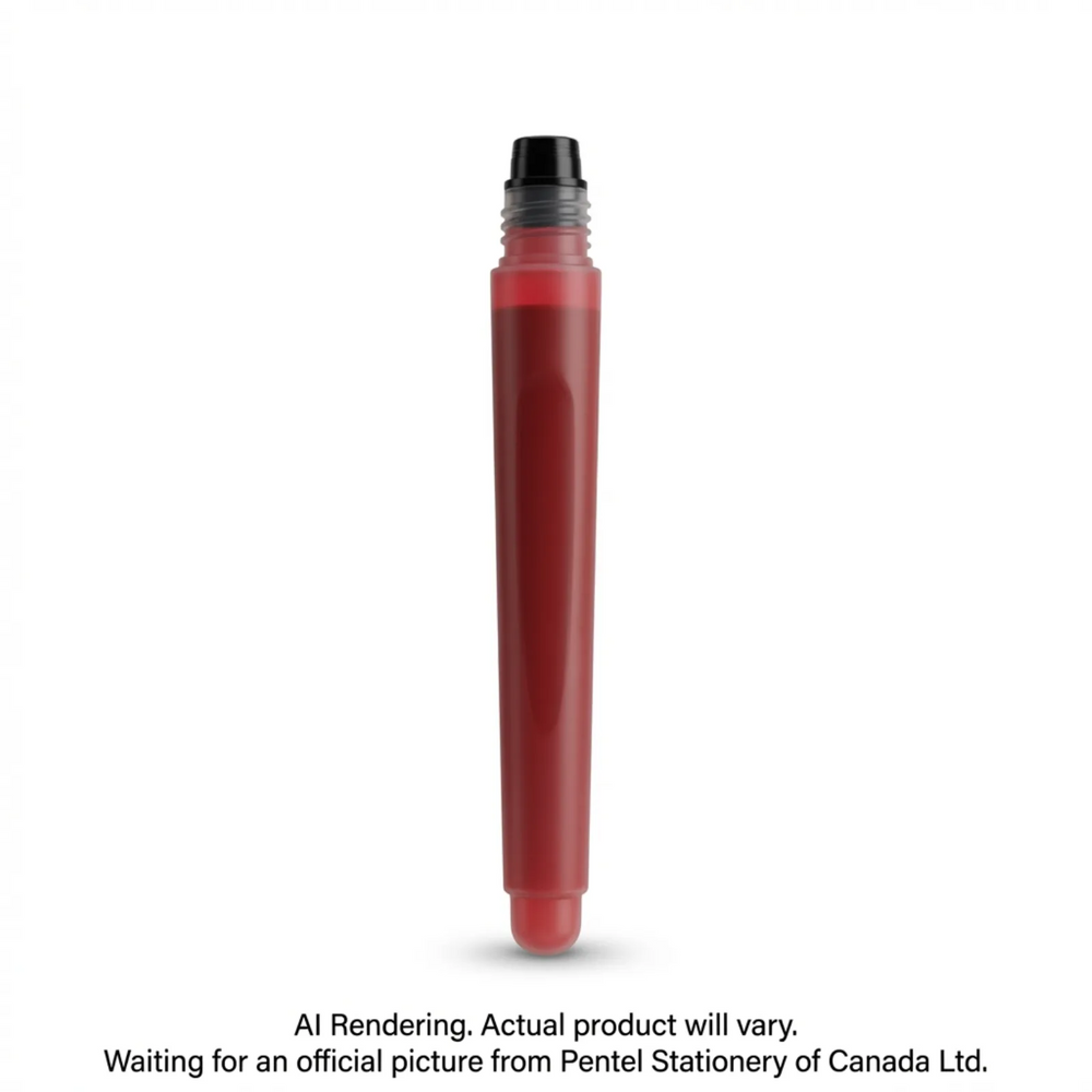 Pentel Arts Brush Pen Refill, Red
