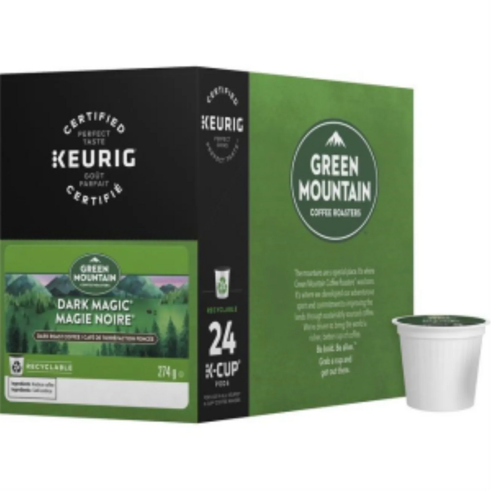 COFFEE-K CUP GREEN MOUNTAIN DARK MAGIC, DARK ROAST 24/BX