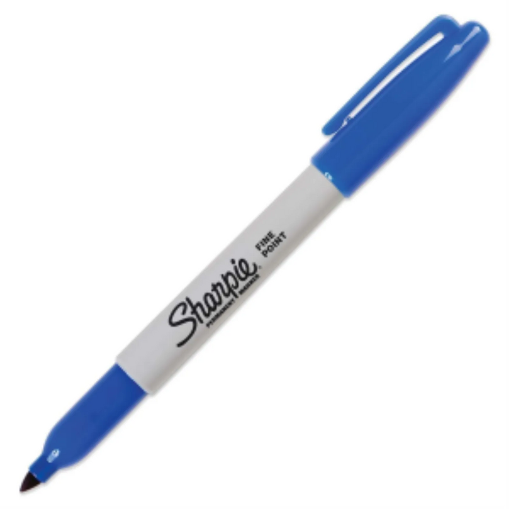 Sharpie Permanent Marker, Fine Point, Blue, 1 Unit
