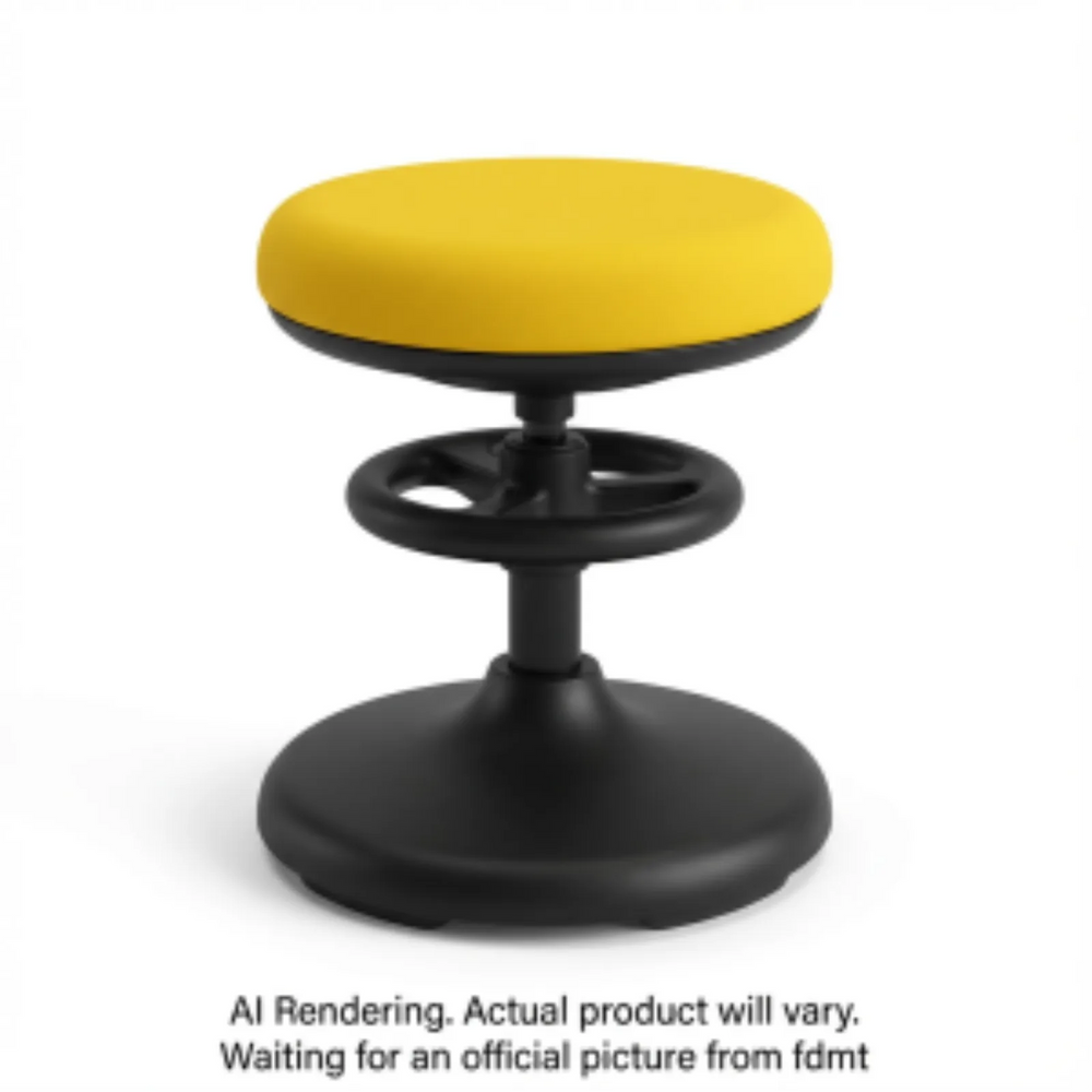 Kore Adjustable Pivot Stool 33-43cm Yellow