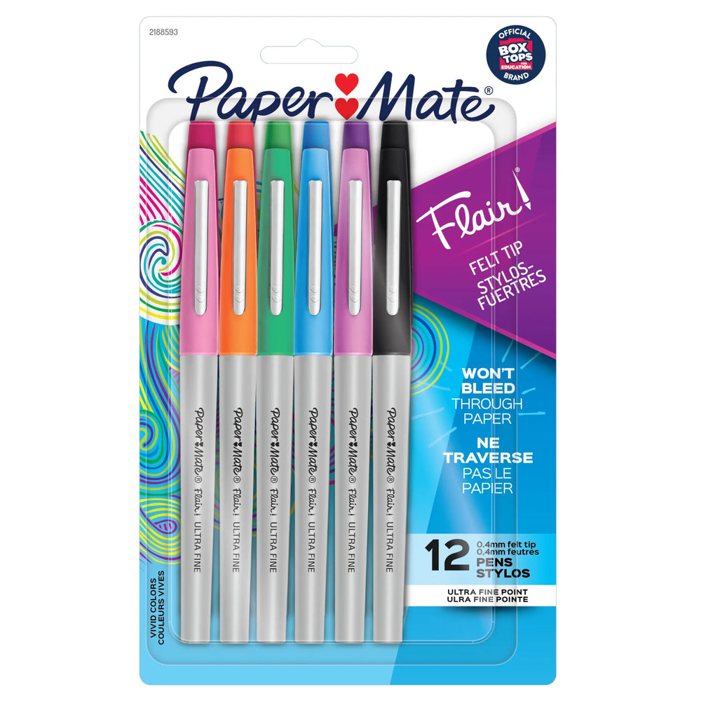 Paper Mate Pm Flair Uf 12Ct Asst Bil