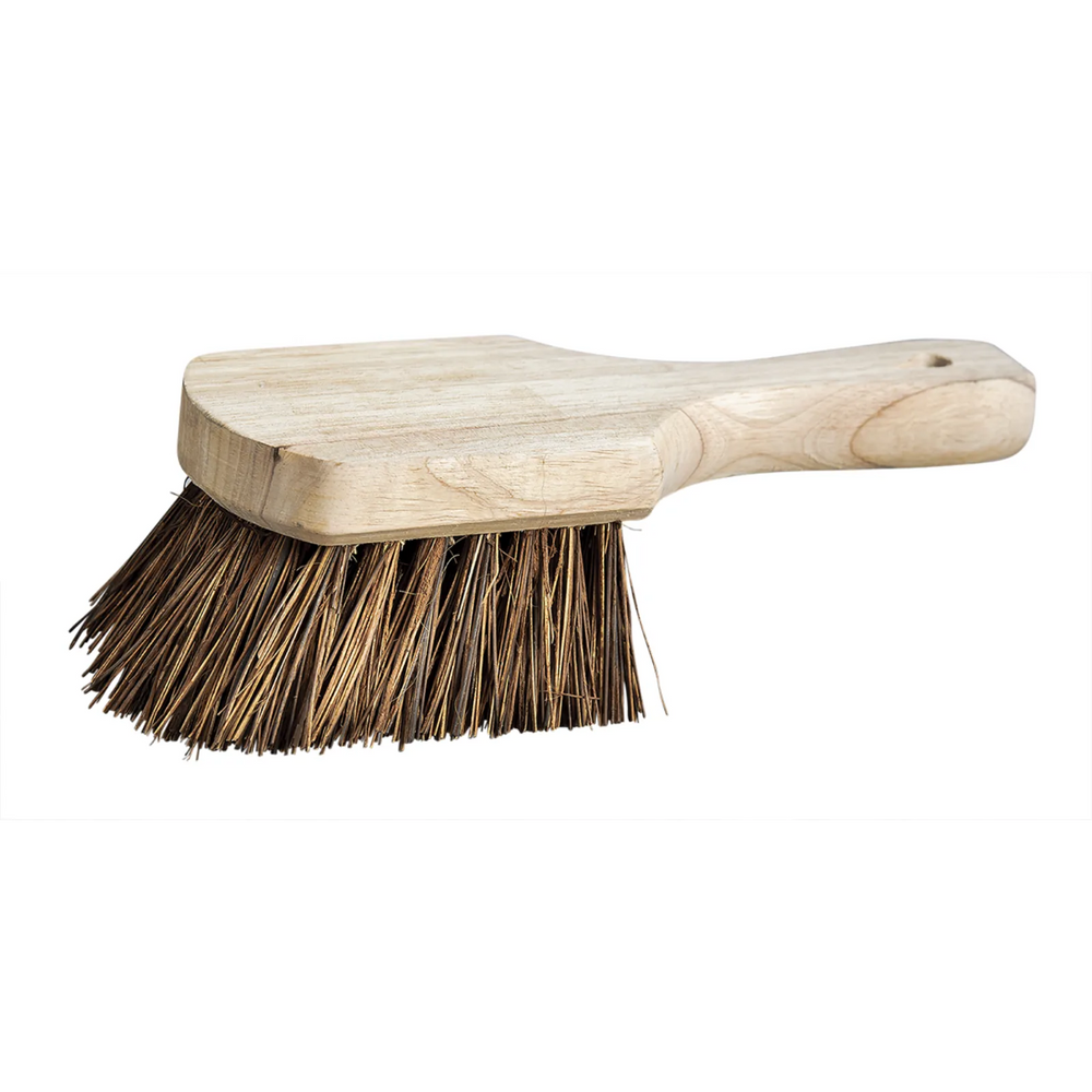 9" Short Handle Pot Brush - Wood Block Palmyra/Bassine Fibre