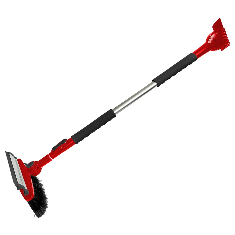 40"-64"/101cm-163cm 3-in-1 HD Telescopic Snow Brush with Squeegee and Ice Scraper