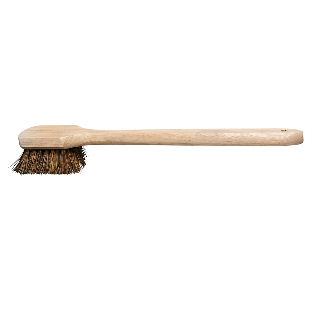 20" Long Handle Pot Brush - Wood Block Palmyra/Bassine Fibre