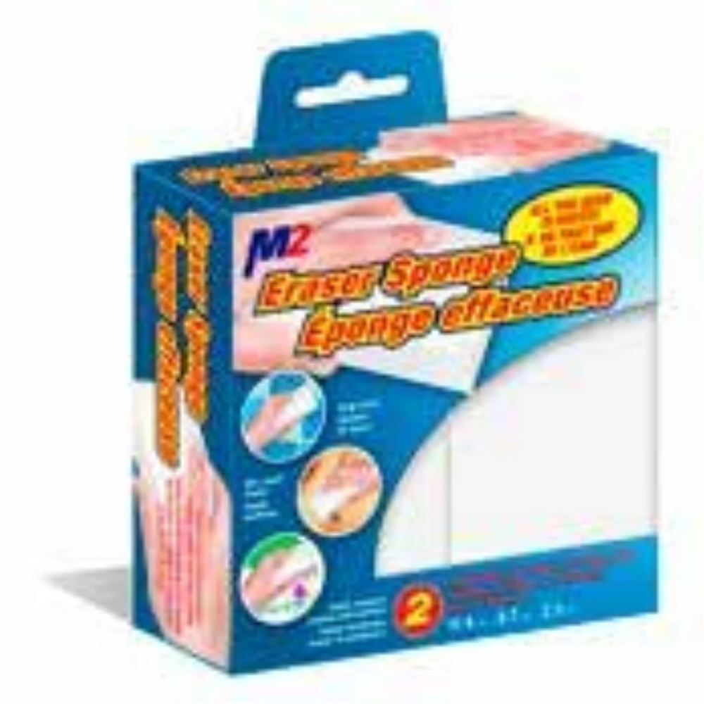 Eraser Sponges–4.5”x 2.25”x 1”- Retail pack 2ea/master case 60x2=120