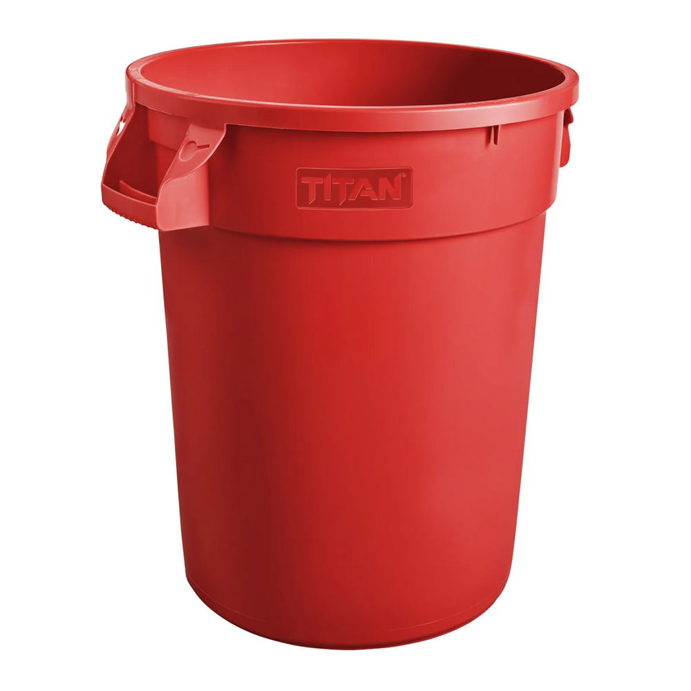 Heavy Duty 44 Gallon Garbage Container-Red(166L)