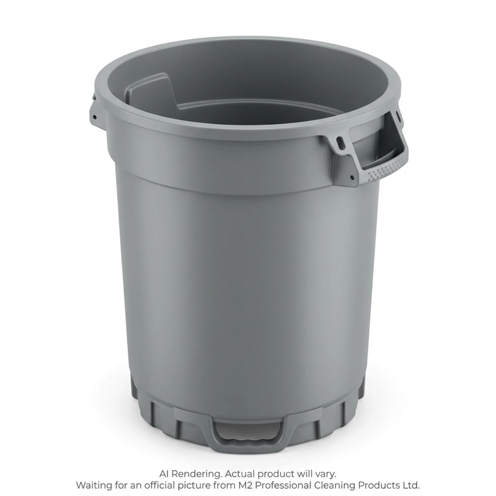 Heavy Duty 44 Gallon Garbage Container-Grey(166L)