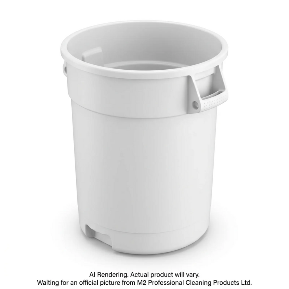 Heavy Duty 44 Gallon Garbage Container-White(166L)