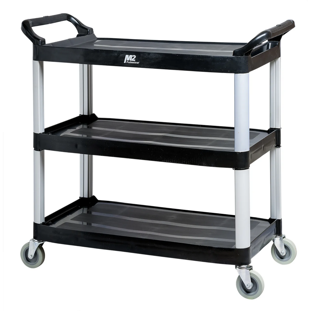 Large size Utility cart Black-102 x 49.5 x 96 (cm)(40"x19x37.7")