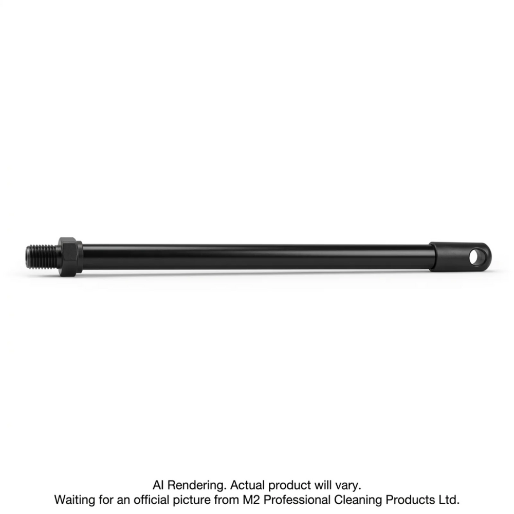 Black Metal handle w/Hex threaded tip and hanger cap 1"x54" Heavy Duty