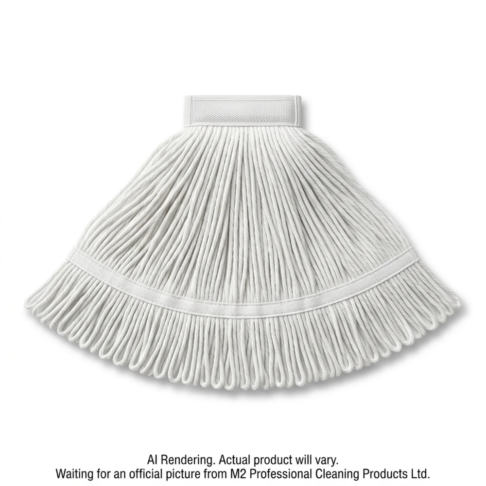 32oz Dura-Pro Loop-End Wet Mop - Narrow Band - White