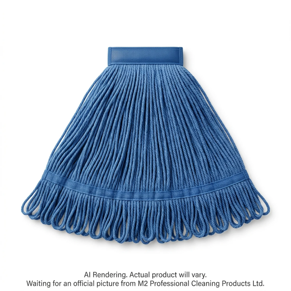 24oz Dura-Pro Loop-End Wet Mop - Narrow Band - Blue