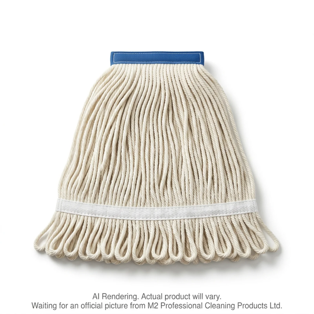 20oz Dura-Pro Loop-End Wet Mop - Narrow Band - White