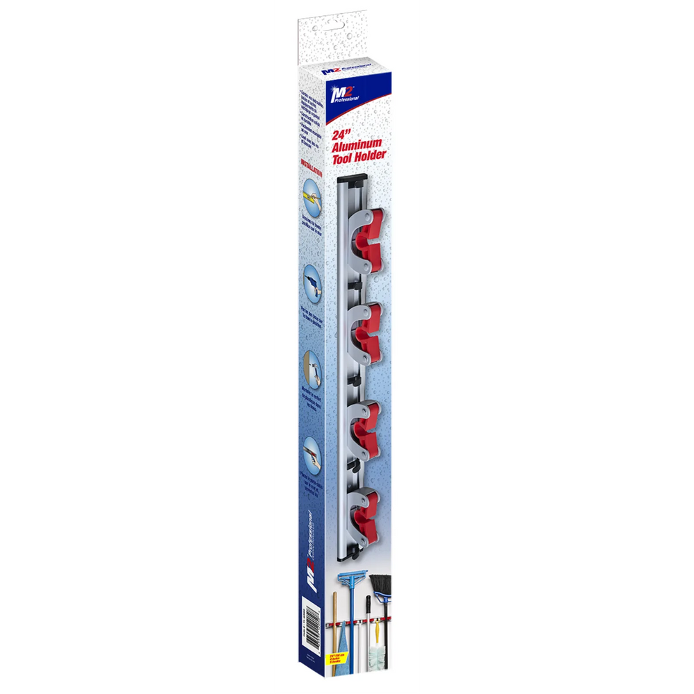 20" Aluminum Tool Holder -4 holders;7 hooks