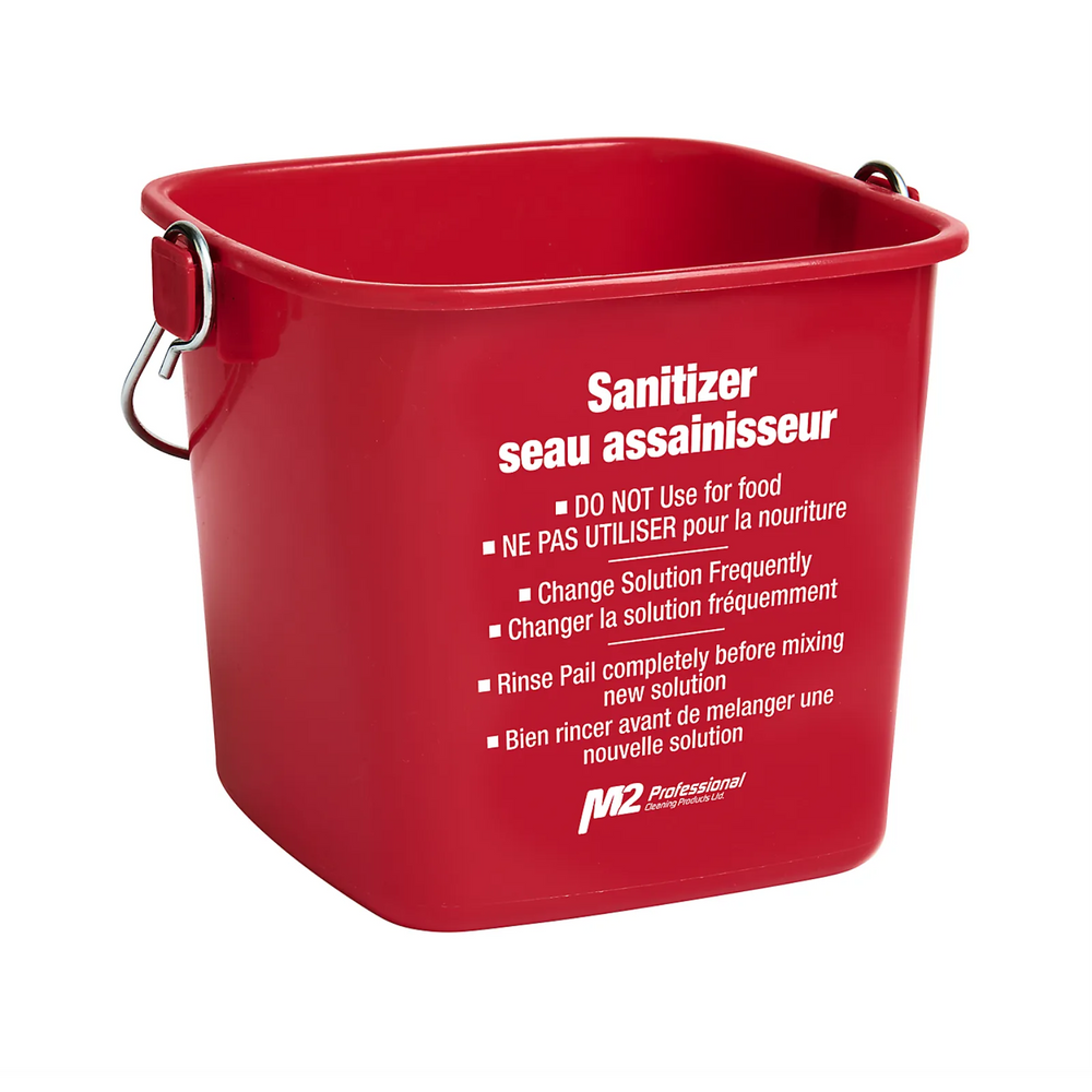 Pail Cleaning Red 3qrt Pail - Sanitizer