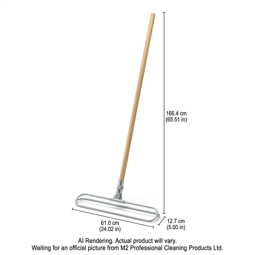 24" Clipper Dust Mop Frame & Wood Handle