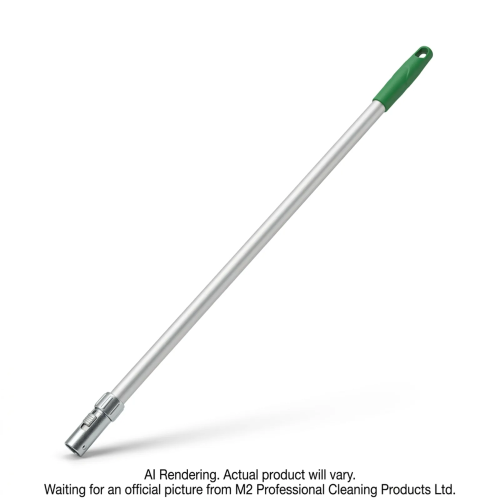 60" Clipper Dust Mop Handle - Aluminum-Green Grip