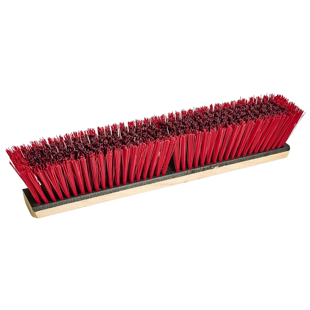 18” / 45 cm Side-Clipped Garage Push Broom with HD Metal Handle and Brace