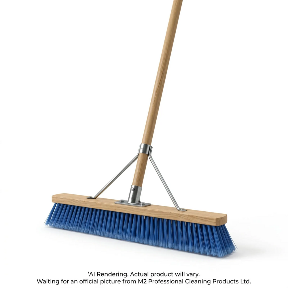 36” Ryno Soft Flagged Blue fill,/w brace, & Tapered handle Assembled