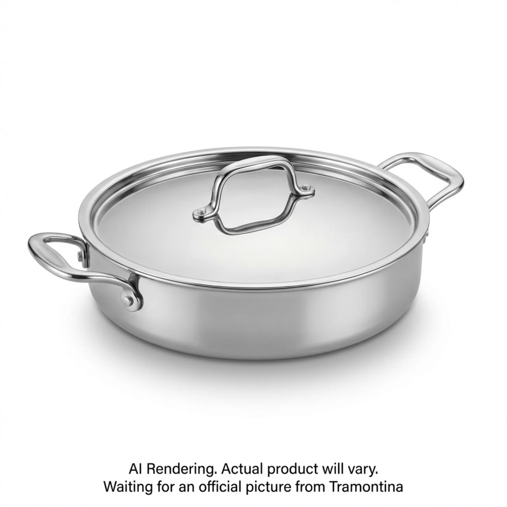 Tramontina 6 Qt Covered Braiser - Tri-Ply Clad - Gourmet