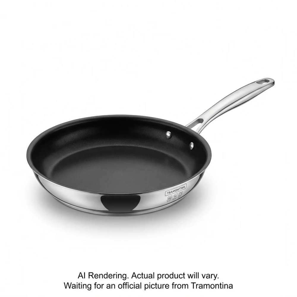 Tramontina 12 In Saute Pan - Stainless Steel - Nonstick - Tubular Ss Handle