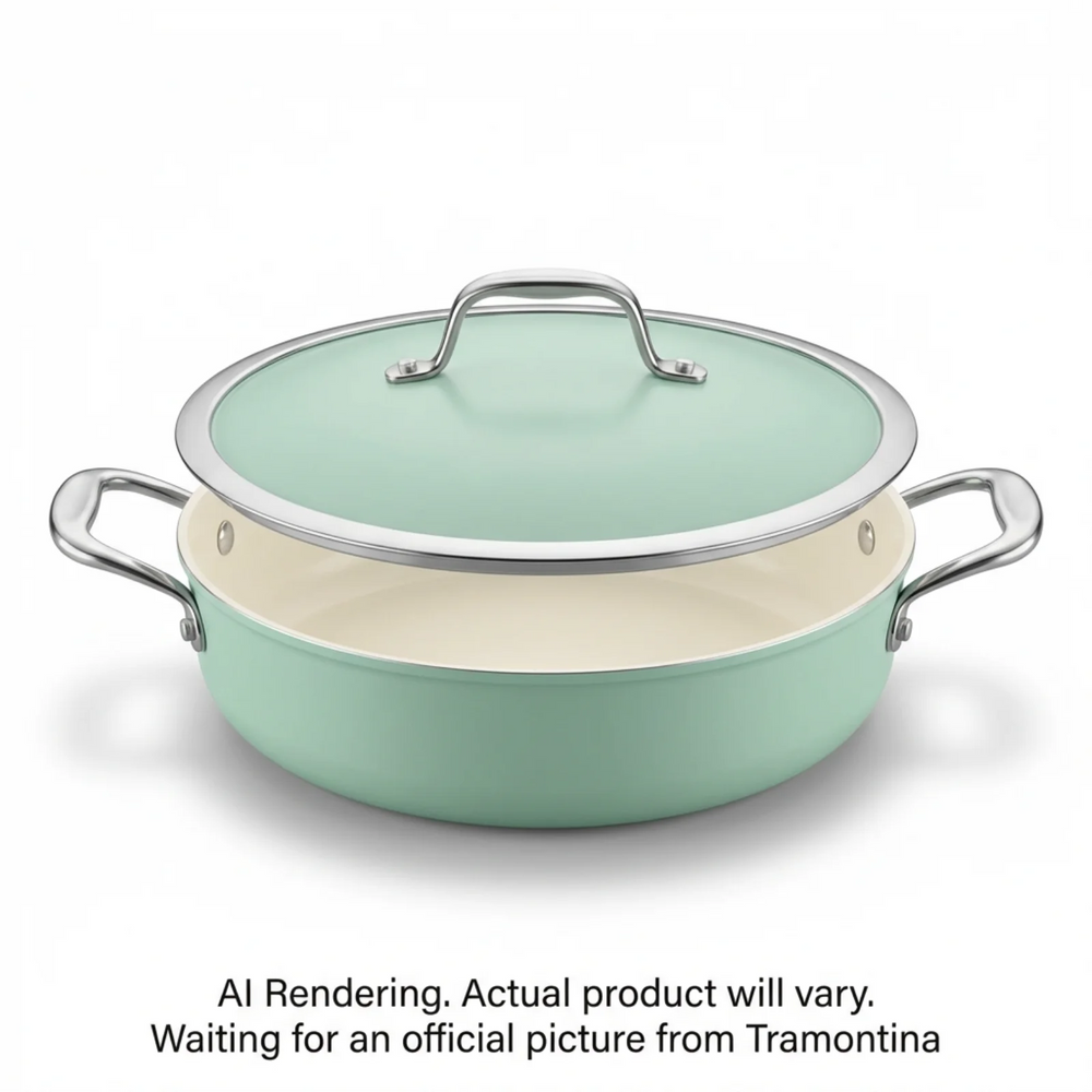 Tramontina 4.25Qt Mul Pur Pan-Sil-Cer-Mint-Slvr Hnd