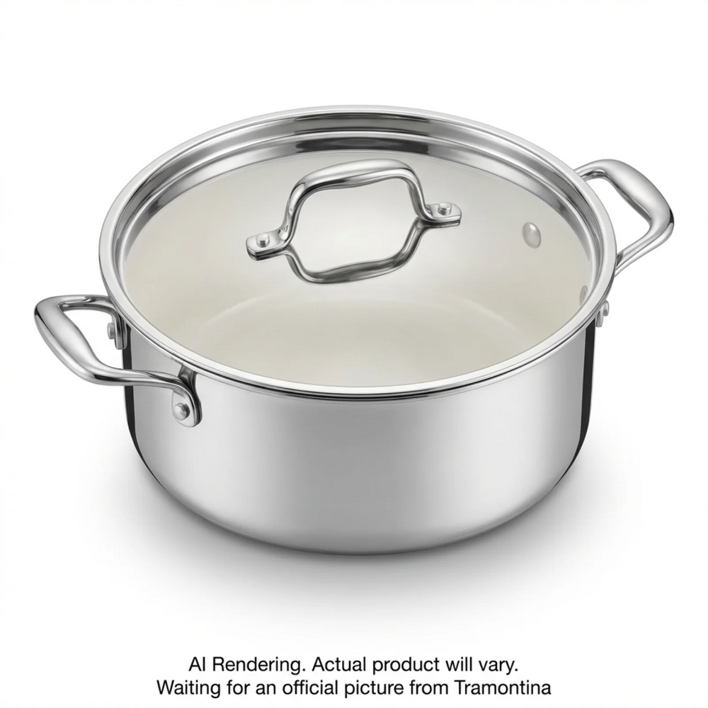 Tramontina 5Qt Cov Casserole-Ss Tpc-Cer-Nat-Ark