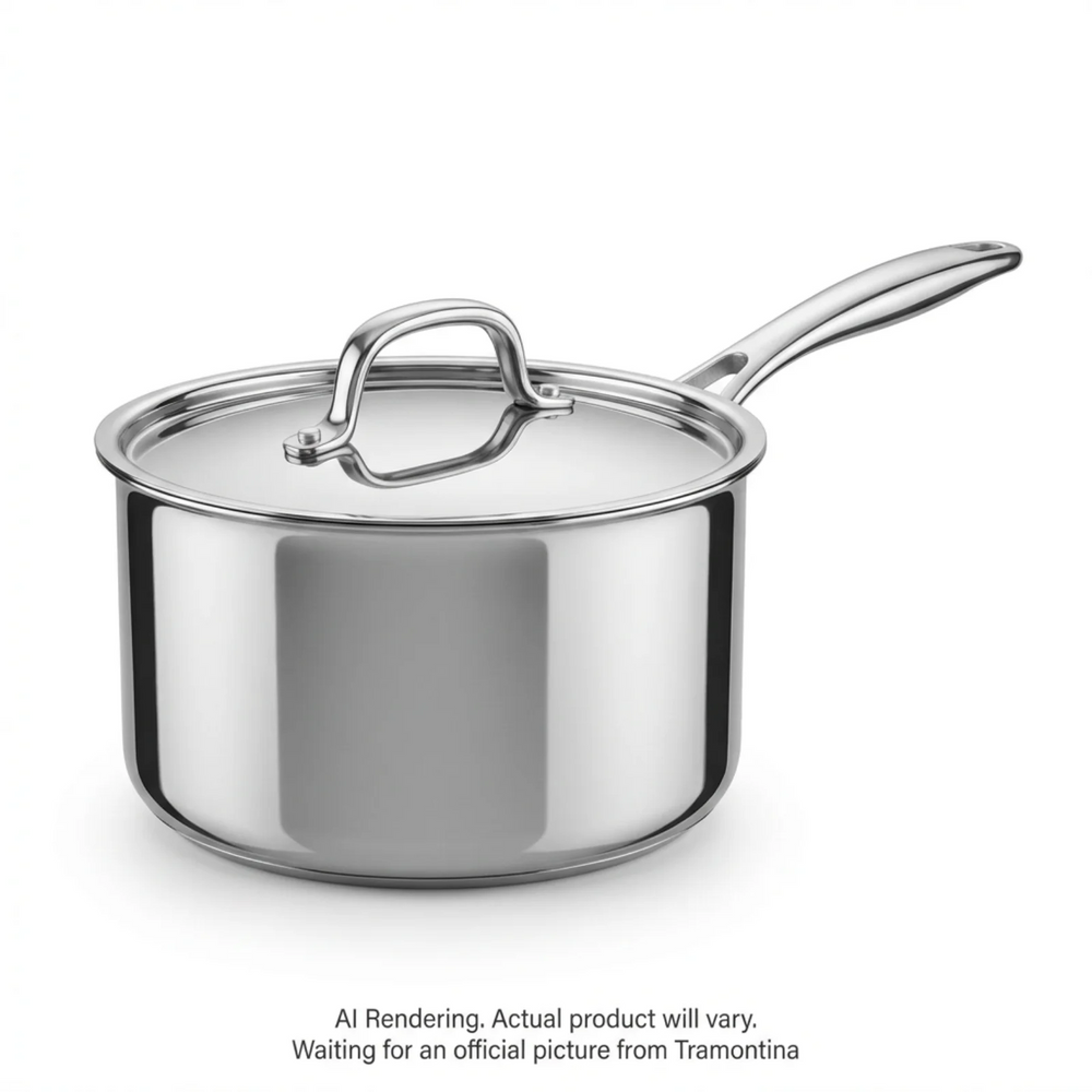 Tramontina Signature Tri-Ply Clad Stainless Steel Covered Sauce Pan, 2 qt.