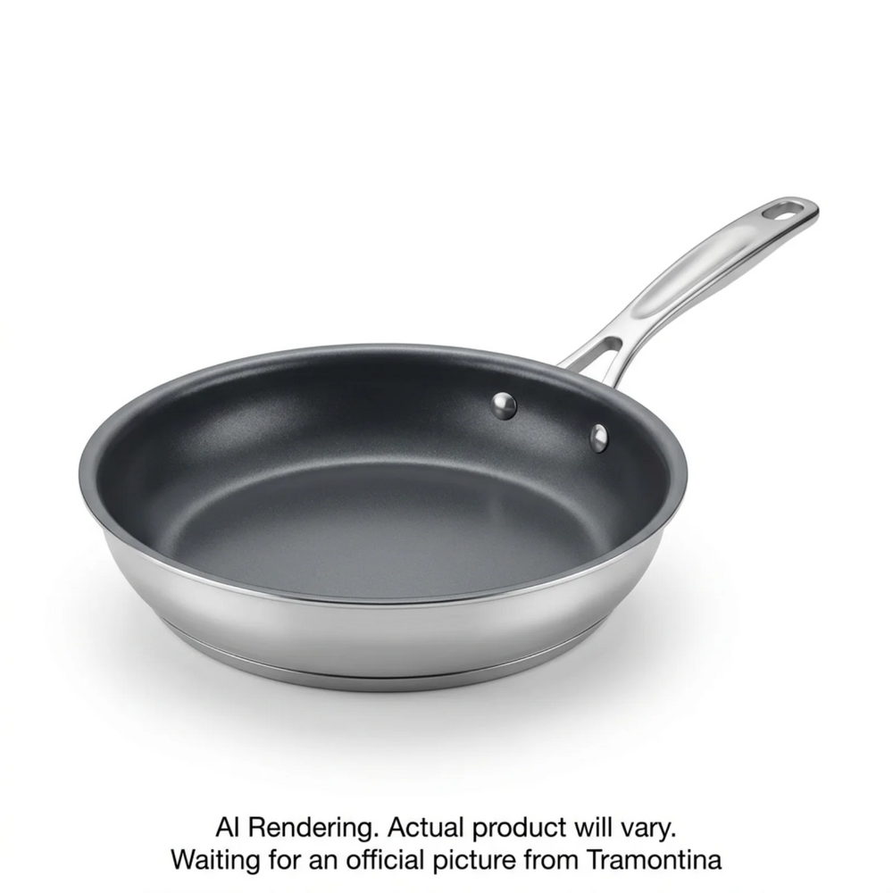 Tramontina 8 In Saute Pan - Stainless Steel - Nonstick - Tubular Ss Handle