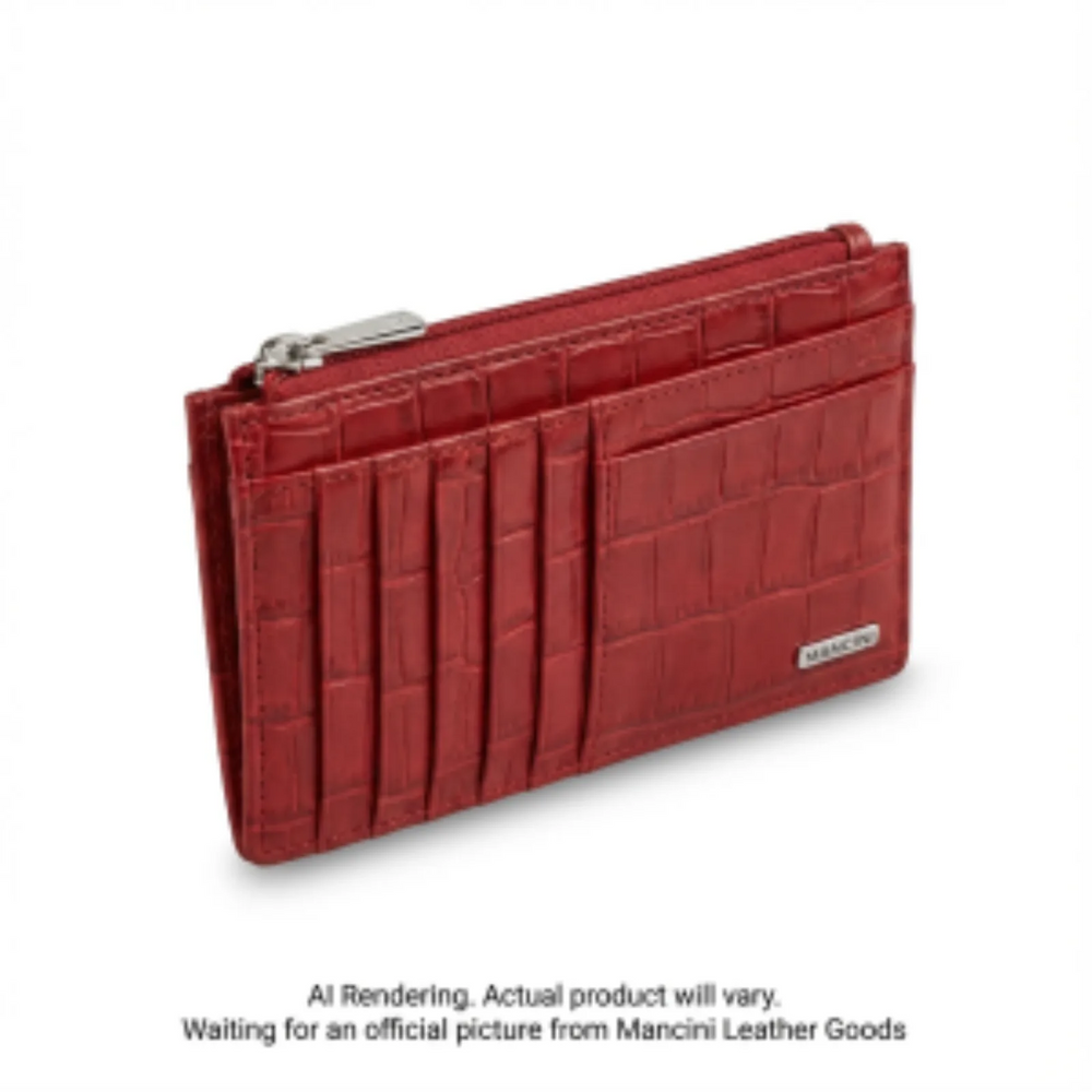 Croco RFID Secure Card Case and Coin Pocket