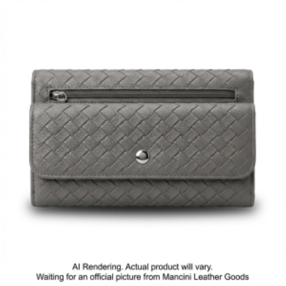 Basket Weave RFID Secure Trifold Wallet