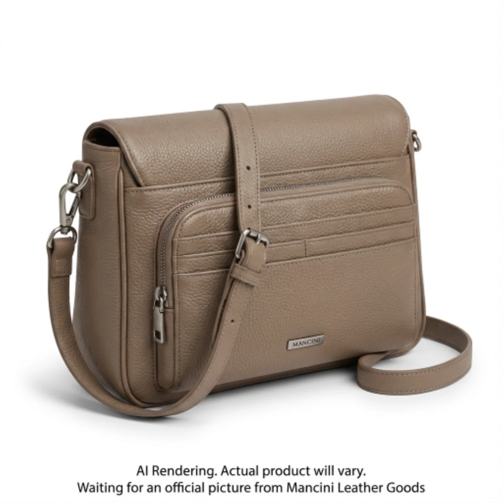 Pebbled Charlotte crossbody organizer handbag